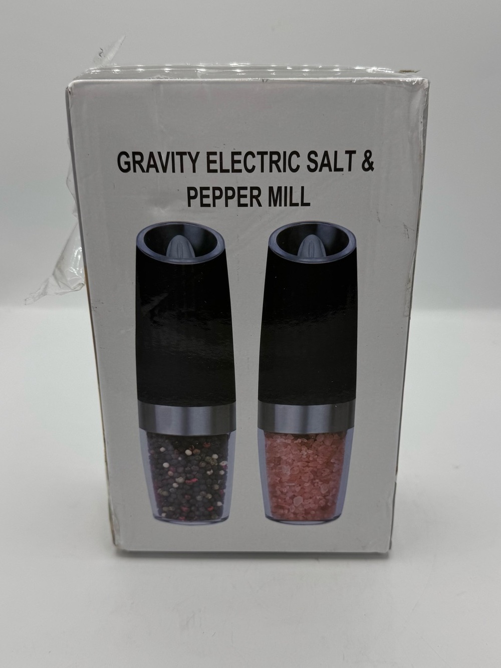 SALT & PEPPER MILL ELECTRIC GRAVITY SLEEK BLACK & SILVER NIB